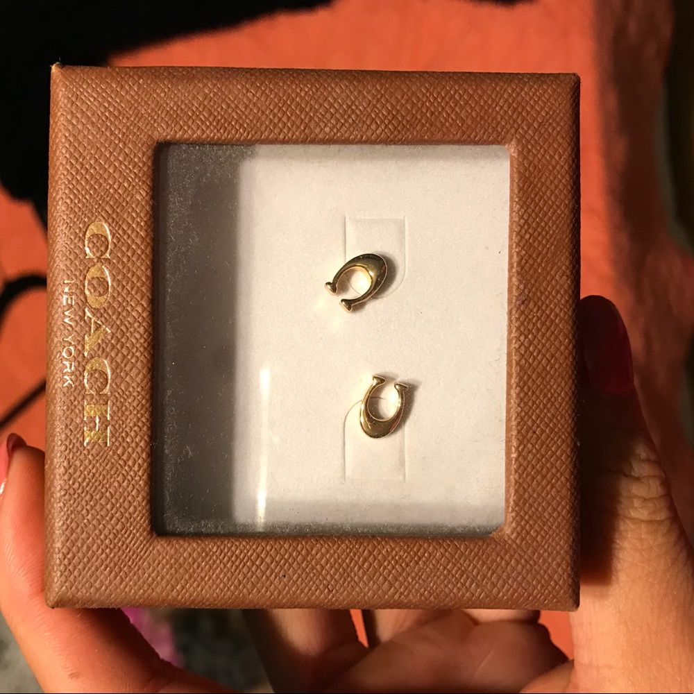 Never worn coach studded earrings !!!!